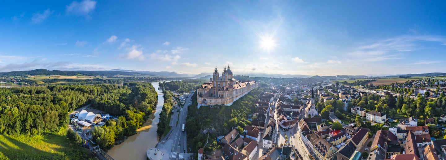 Panoramafotos, Tourismus, Stift Melk