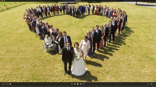 Hochzeit, Filmaufnahme f�r eine Hochzeit mit einer Drohnen, Drohnenaufnahmen f�r Hochzeiten; Hochzeiten, Luftaufnahmen